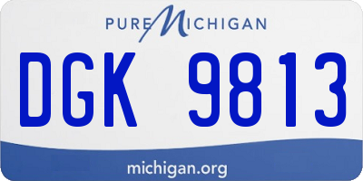 MI license plate DGK9813