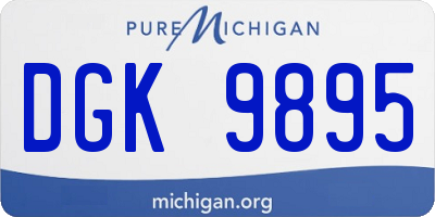 MI license plate DGK9895