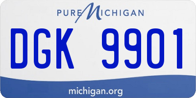 MI license plate DGK9901