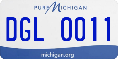 MI license plate DGL0011