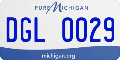 MI license plate DGL0029