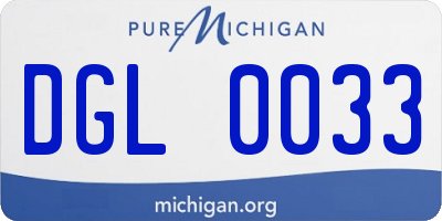 MI license plate DGL0033