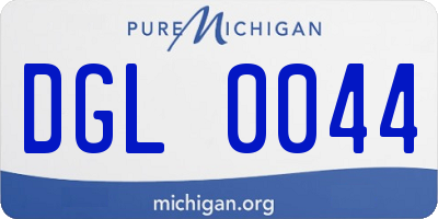 MI license plate DGL0044