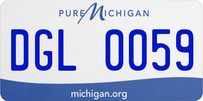 MI license plate DGL0059
