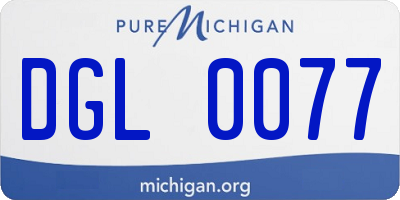 MI license plate DGL0077