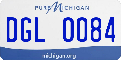 MI license plate DGL0084