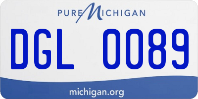 MI license plate DGL0089
