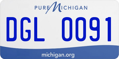 MI license plate DGL0091