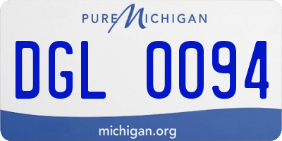 MI license plate DGL0094