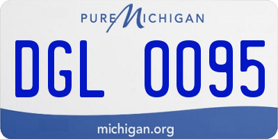 MI license plate DGL0095