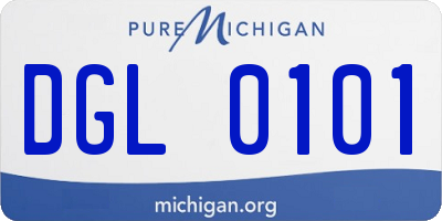 MI license plate DGL0101