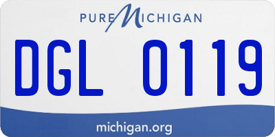 MI license plate DGL0119