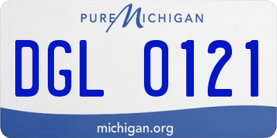 MI license plate DGL0121