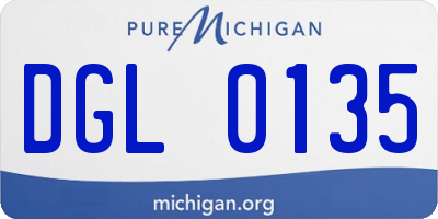 MI license plate DGL0135