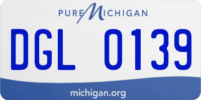 MI license plate DGL0139