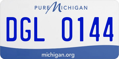 MI license plate DGL0144