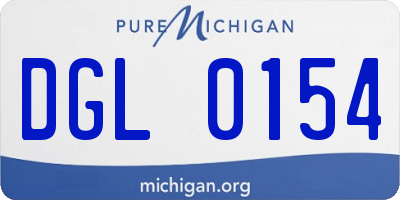 MI license plate DGL0154