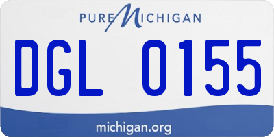 MI license plate DGL0155