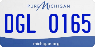 MI license plate DGL0165