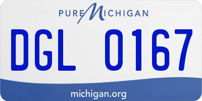 MI license plate DGL0167
