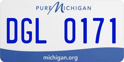 MI license plate DGL0171