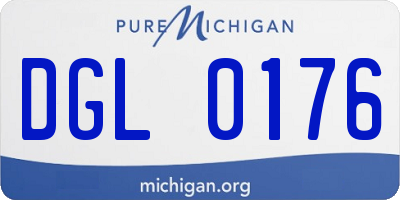 MI license plate DGL0176