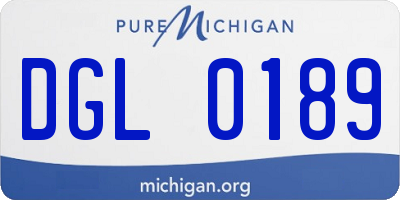 MI license plate DGL0189
