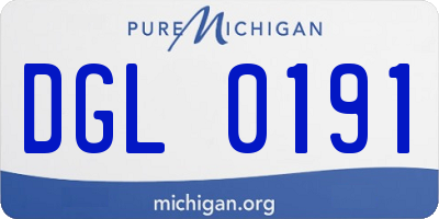 MI license plate DGL0191