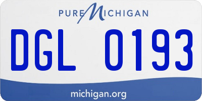 MI license plate DGL0193