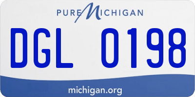 MI license plate DGL0198