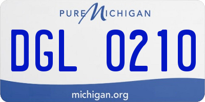 MI license plate DGL0210