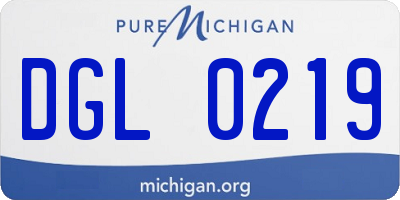 MI license plate DGL0219