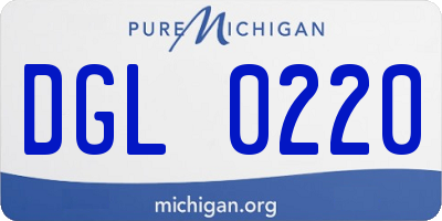 MI license plate DGL0220