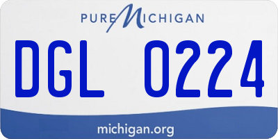 MI license plate DGL0224