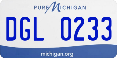 MI license plate DGL0233