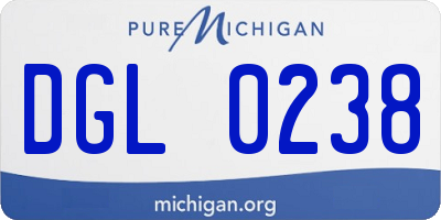 MI license plate DGL0238