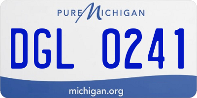 MI license plate DGL0241