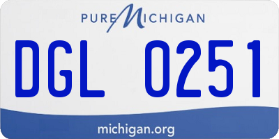 MI license plate DGL0251
