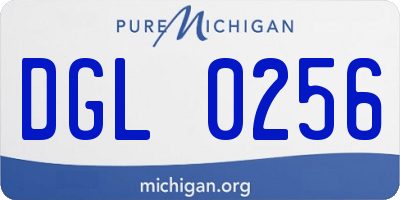 MI license plate DGL0256