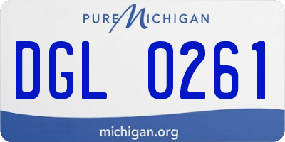 MI license plate DGL0261
