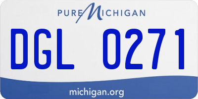 MI license plate DGL0271