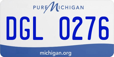 MI license plate DGL0276