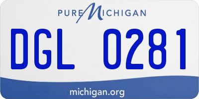 MI license plate DGL0281