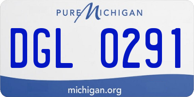 MI license plate DGL0291