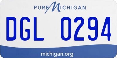 MI license plate DGL0294