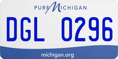 MI license plate DGL0296