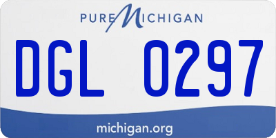 MI license plate DGL0297