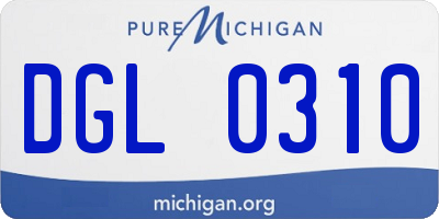 MI license plate DGL0310