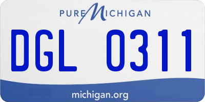 MI license plate DGL0311