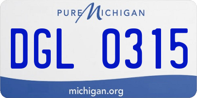 MI license plate DGL0315